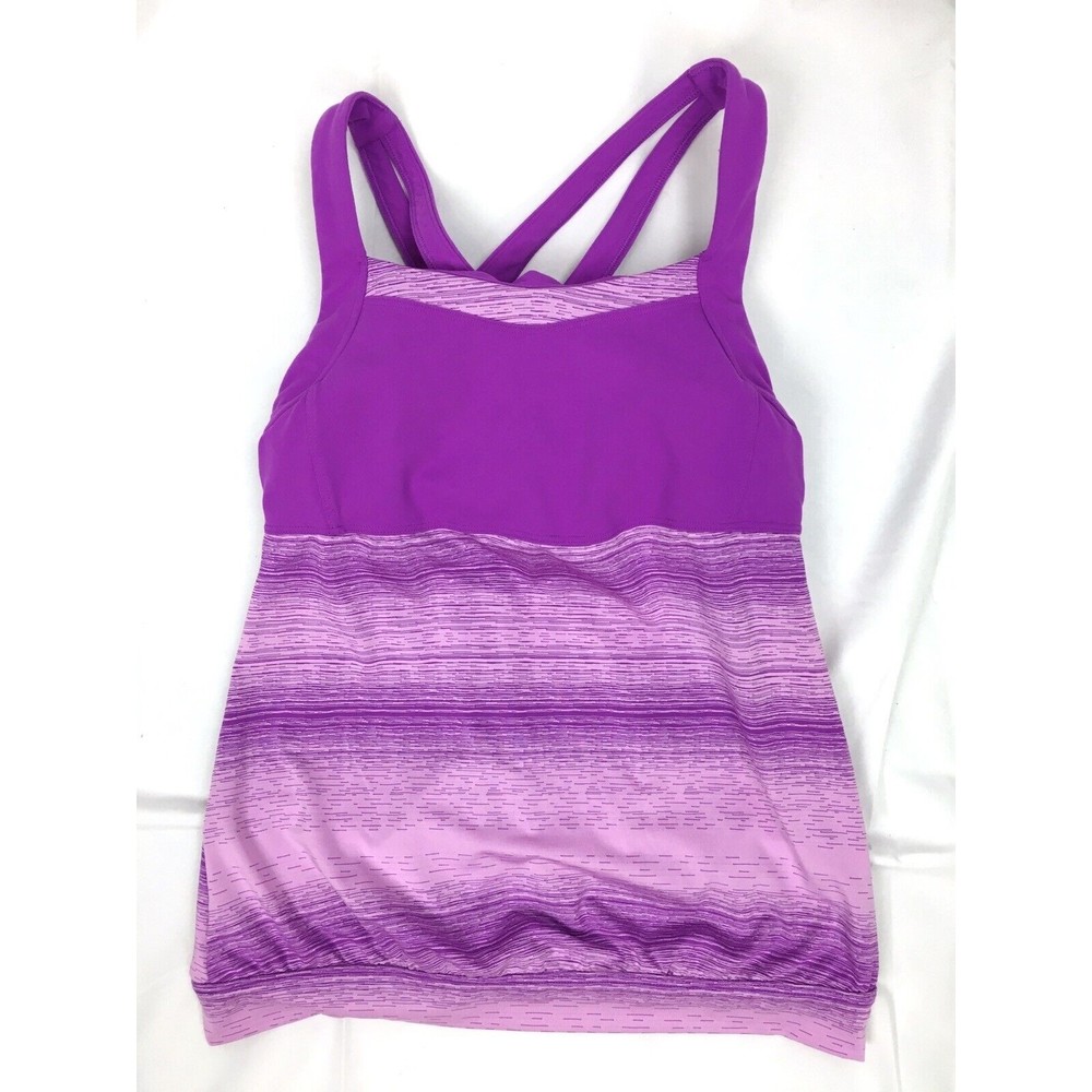Athleta‎ Women SMALL Purple Stride Crunch & Punch Tank Athletic Yoga Top
